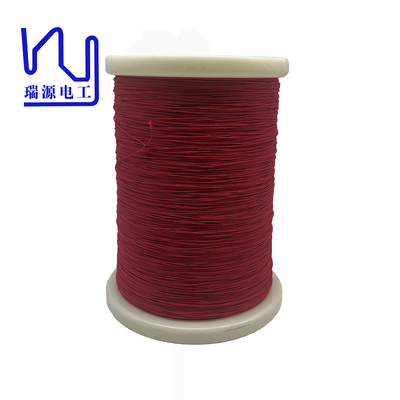 Red Color Silk Covered Wire 0.1mm Litz Wire Copper Conductor