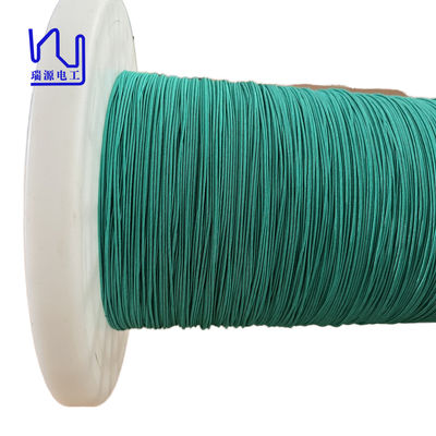 Custom Nature Silk Covered Litz Wire Green Color Enameled Copper Litz Wire For Audio