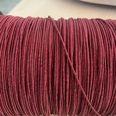 Red Color Silk Covered Litz Wire 0.1mmx200 Polyester Served Copper Stranded Wire