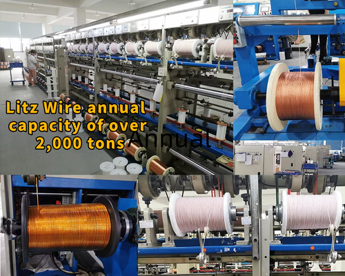 0.10x3175(8.7x5.5mm) Profiled Polyimide Taped Copper Stranded Litz Wire With Higher Filling Factor