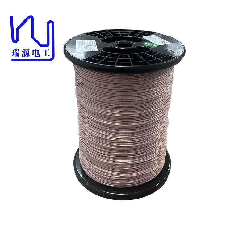 Class F 0.05mm Enameled Copper Wire 600 Strands Taped Litz Wire PTFE