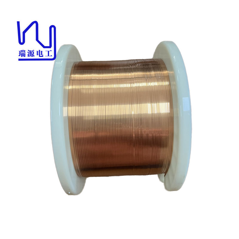UL 0.1mm Enameled Coated Thin Copper Flat Wire Transformer Flexible Rectangular Winding Wire