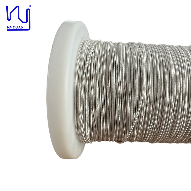 Pure Silver litz wire Wire 0.05mmx200 Strands Natural Silk Covered Stranded Wire