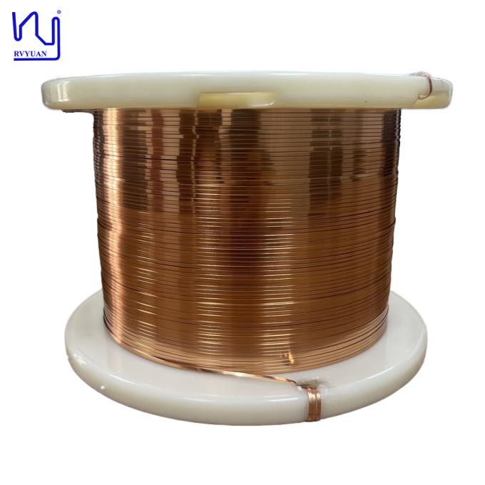 AIW 220℃ insulated 2mm by 0.25mm flat enameled copper wire coil for winding applications