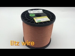 Custom high frequency copper litz wire 0.1mm*2 nylon served silk covered litz wire